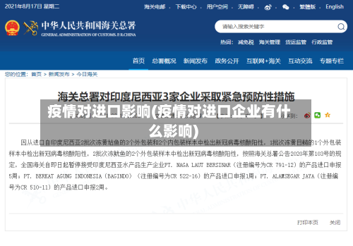 疫情对进口影响(疫情对进口企业有什么影响)-第3张图片