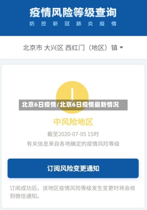 北京6日疫情/北京6日疫情最新情况-第1张图片