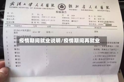 疫情期间就业说明/疫情期间再就业-第1张图片