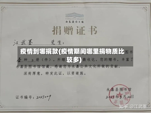 疫情到哪捐款(疫情期间哪里捐物质比较多)-第2张图片